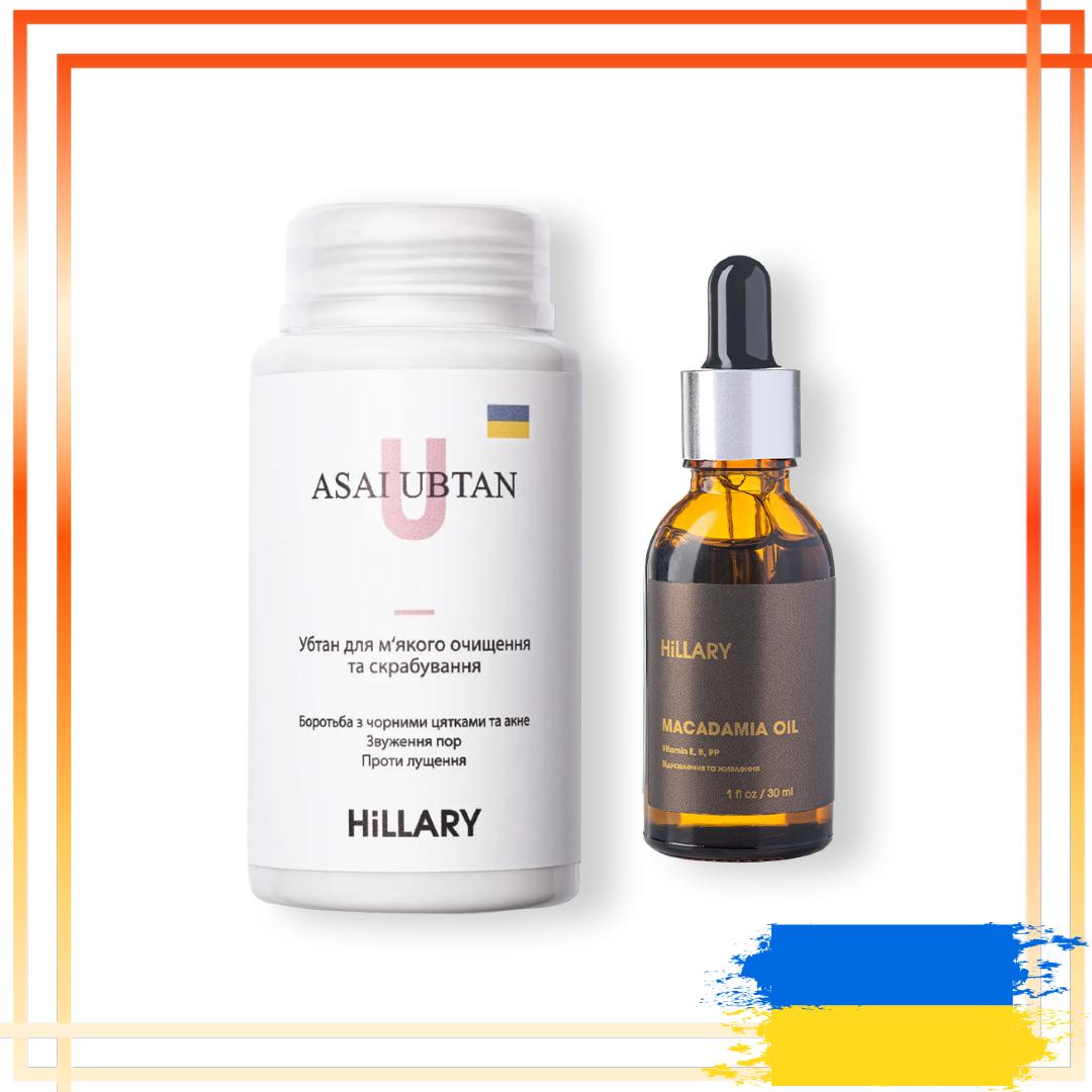 

Убтан для м якого очищення та скрабування ASAI + Органічна нерафінована олія макадамії холодного віджиму
