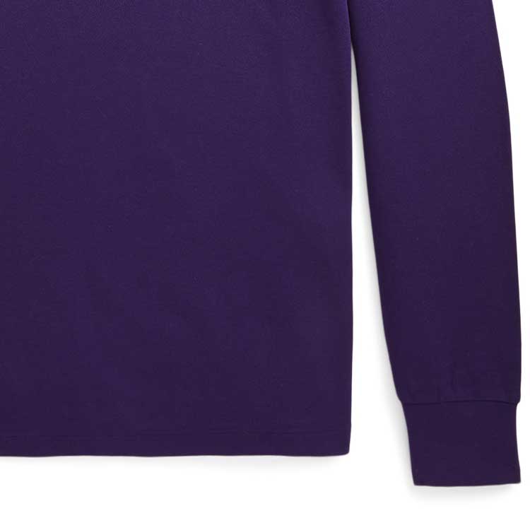 Polo Ralph Lauren FW23 Solid Color Logo Embroidered Casual Long Sleeve Polo Shirt Men Tops Purple MNPOKNI16823235-500