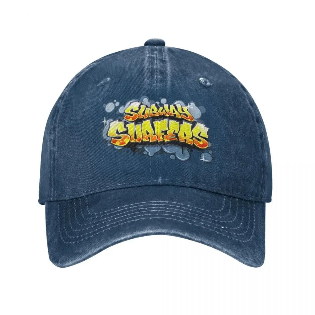 Subway Surfers Denim Baseball Cap Video Game Outdoor Sport Trucker Hat Summer Unisex Unisex Yk Retro Sunshade Snapback Cap
