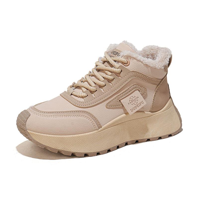 High-top Dad Shoes Winter New Velvet Thickened Sports Shoes Thick-soled Heightened Warm Cotton Shoes