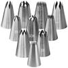 50pcs/lot Cookie Cream Icing Piping Nozzles Stainless Steel Flower Piping Nozzle Tips For Cupcake Pastry DIY Bakery Accessories