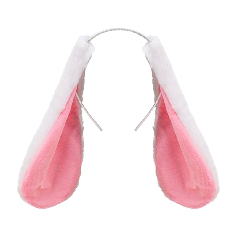 

Rabbit Tail Ears Hairband Photo Props Furry Hair Hoop Headband Party Headpiece Fun Headbands for Music Festival