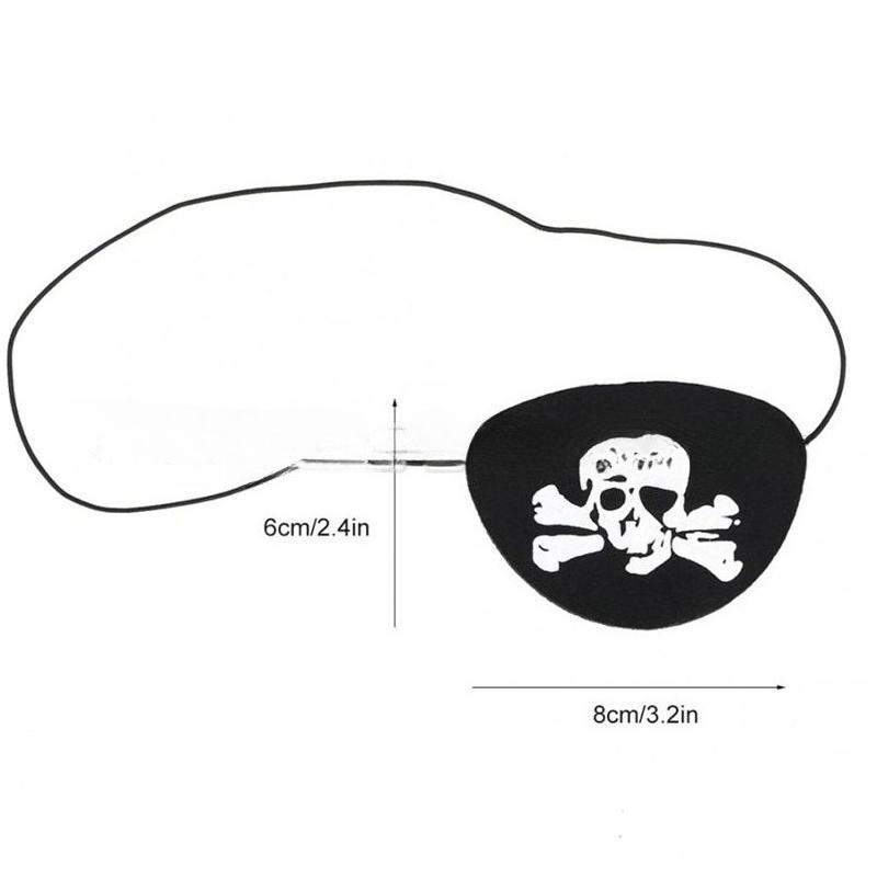 1Pcs Felt Pirate Eye Skull Eye Skeleton Captain Eye Mask Pirate Theme Decor