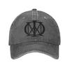 Black Dream Theater Logo Mesh Baseball Cap Unisex Fashion Hat Hat Adjustable Polyester Trucker Cap Wholesale New Trucker Caps