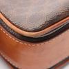 Used CELINE Macadam Shoulder Bag PVC Coated Canvas Leather Brown Used Women