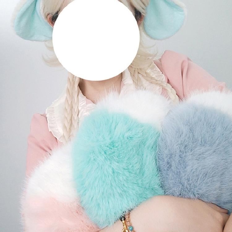 Soft Lamb Tail Sound Activated Moving Props Soft Plush Costume Accessory For Kids adults Costume Educational Games