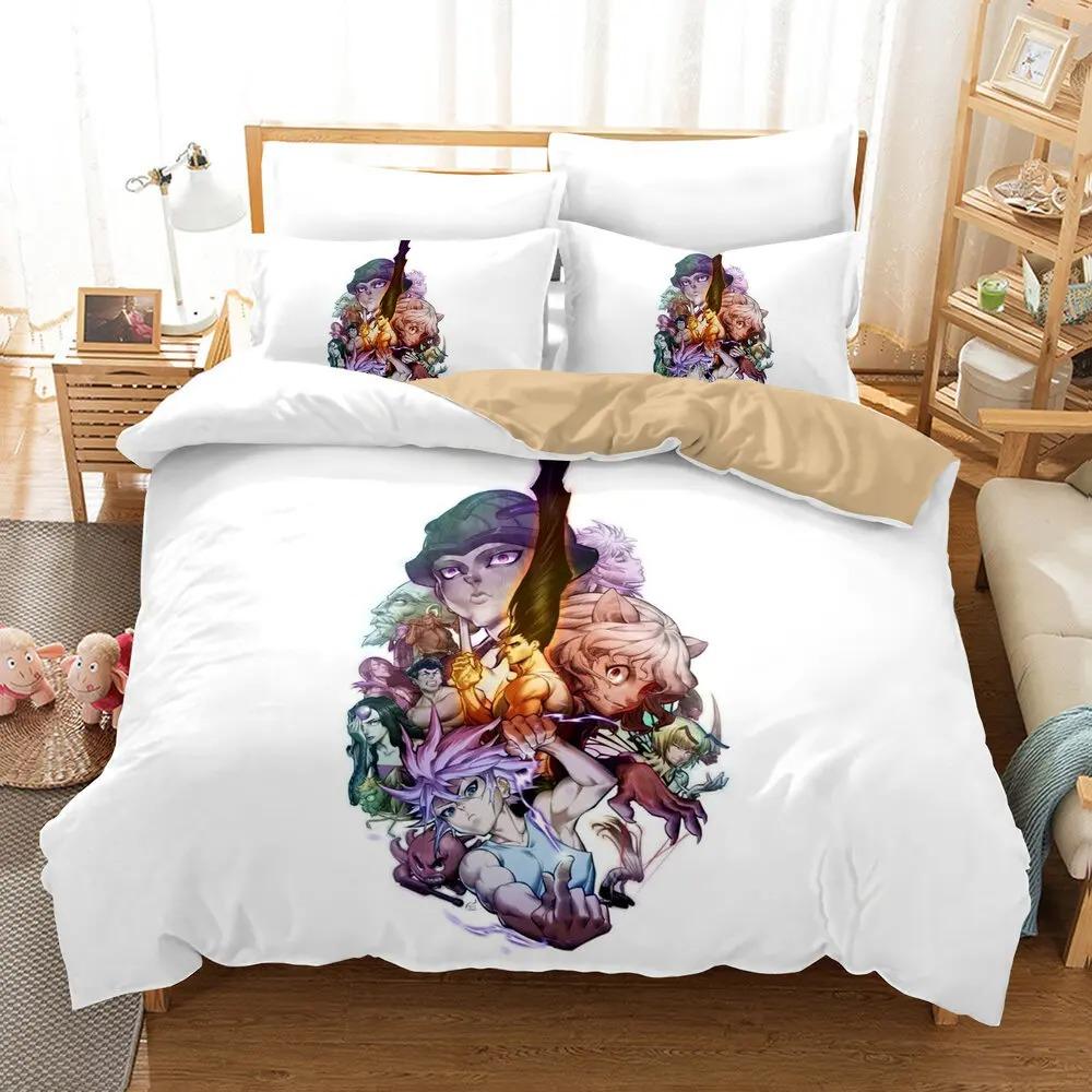 Japanese Anime HUNTER×HUNTER Bedding Set HUNTER Print Duvet Cover Pillowcase Teenagers And Children Quilt Cover Gift