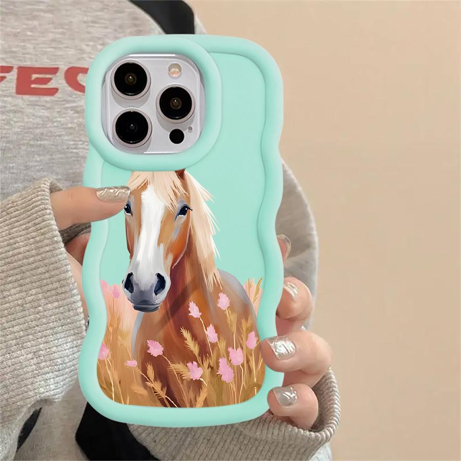 Case for iPhone XR 17 Air 16 Pro Max 8 14 11 15 Plus 12 13 Soft Phone Cover Cool Horse