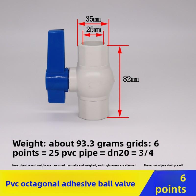 1Pc ID 20/25/32/40mm Ball Valve Grey PVC Material Garden Water Pipe Fittings Valve Switch Connection Adapter