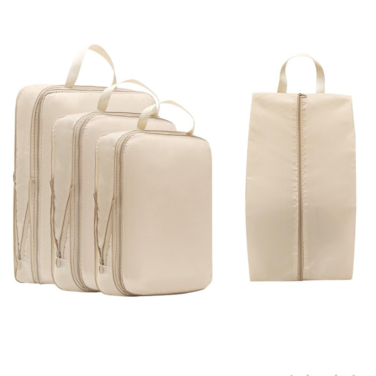 4PcsSet Travel Compression Packing Cubes Bag Portable Suitcase Clothes Organizers Luggage Storage Cases Drawer Bags As picture 3290₽