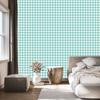 Wallpaper Fabric Pattern Mint, White, Sea Blue and Turquoise 50x1000
