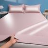 Summer Cooling Bed Pad Light Luxury Carbon Fibres Sleeping Cool Bed Mat Ice Silk Mats with Pillowcases Smooth Mattress Cover Set