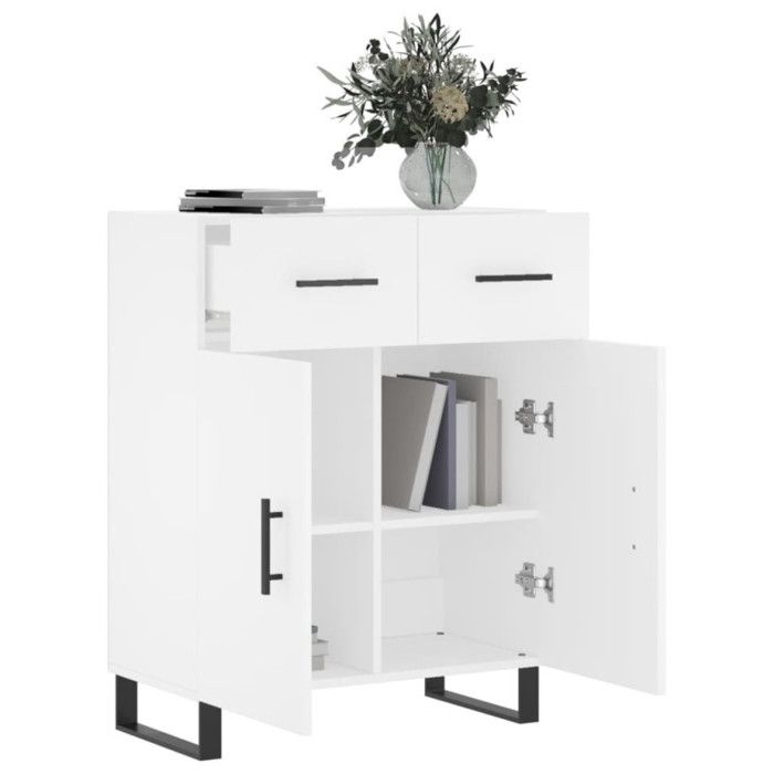 VidaXL Buffet blanc 69,5x34x90 cm bois d'ingénierie 828004