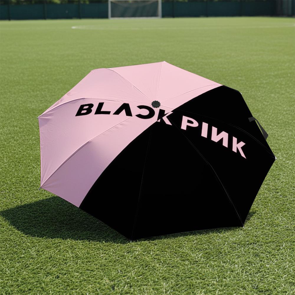 

1 шт. Автоматический складной зонт - Узор Blackpink, Портативный и складной дизайн с 8 спицами, Рождественские и новогодние подарки разноцветный
