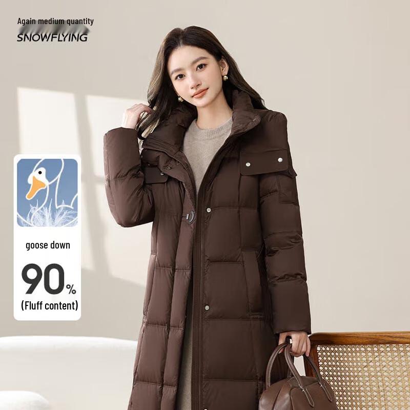

XueZhongFei Women s Long Stand Collar Goose Down Jacket X40145638F 180/100A