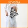 Trendy Chinese Style Shell Bag With Beaded Strap And Floral Design