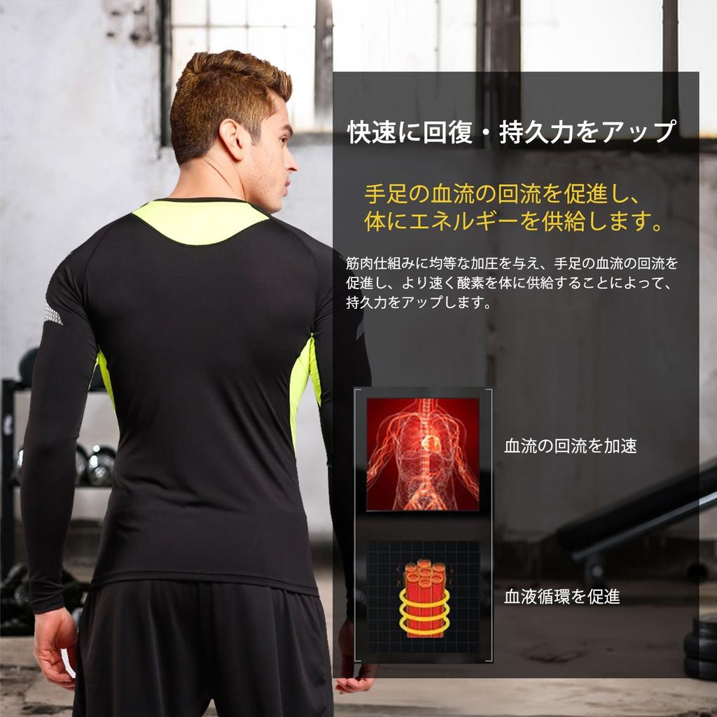 sillictor Long Sleeve Power Stretch Compression Undershirt Protection 3229 1 XL Men's [UV + Sweat-Wicking & Quick-Drying] Two-Pack -