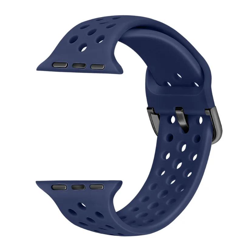 Cinturino in Silicone per Apple Watch Band 45mm 44mm 41mm 42mm 46mm Ultra 2 49mm Sportivo Traspirante Cinturino iWatch 10 9 8 7 6 5 4 SE Correa