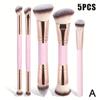 1/2/5Pcs Foundation Makeup Brush Double-Ended Flat/Angle Top Contour Brush For Beauty Blending Liquid Powder Concealer Cream