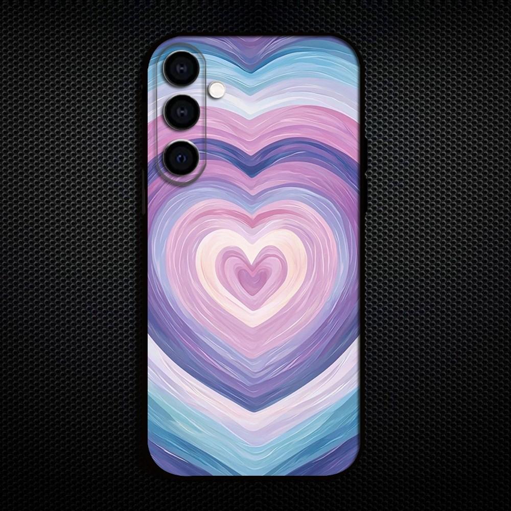 Süßes Herz Ästhetisches Muster Handyhülle Für Samsung Galaxy A73/A72/A71/A70/A53/A52/A51/Andere Weiche Schwarze Hülle