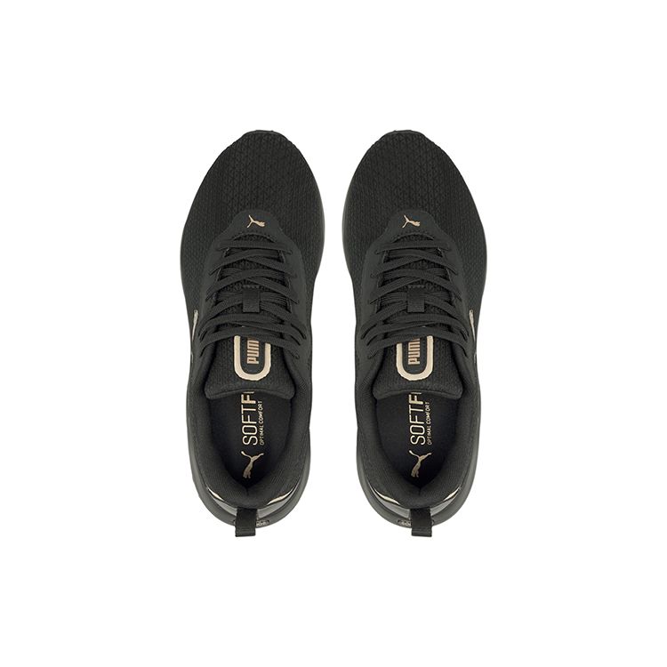 Puma Softride Finesse Black Team Gold Women Sneakers 195086-02