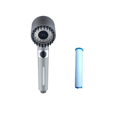 3 Modes Adjustable Powerful Booster Water-saving Spray Shower Nozzle Bathroom Shower Filter SPA Shower Replaceable Filters ON/OFF Button Shower Head