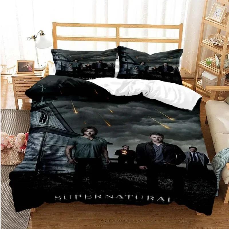 Set Biancheria da Letto Soprannaturale per Camera da Letto Morbido Moderno Copriletto Comodo Copripiumino per Bambini Coperta e Federa