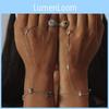 Fashion Geometric Zircon Hand Chain Jewelry For Women With Electroplated Craft For Travel Gift