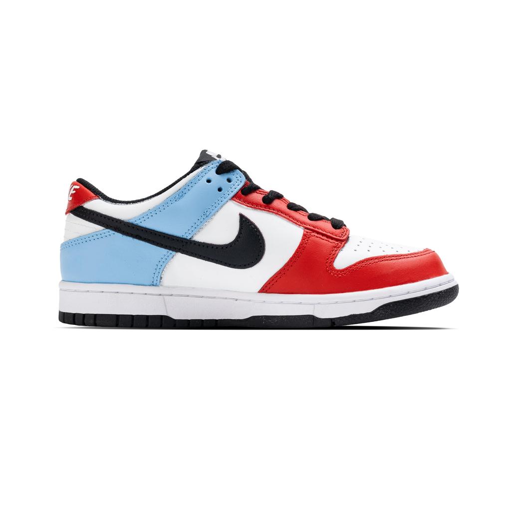 Nike Dunk Slip Resistant Abrasion Resistant Low Top Skateboard Shoes Unisex Red Blue HF5441-100(Team44-)