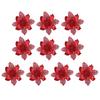 10pcs 11cm Big Artificial Glitter Flower Christmas Tree Pendants Ornament DIY Xmas Party Decoration