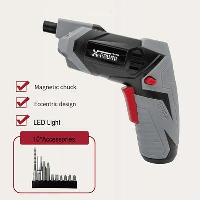 Destornillador eléctrico inalámbrico, batería de litio recargable, destornillador inalámbrico, taladro, juego de herramientas eléctricas de 3,6 v