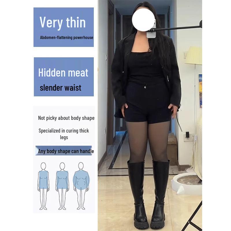 

Plus Size Women s Black Fleece-Lined High Waist A-Line Shorts - Autumn Winter Slimming Bootcut Hot Pants 4XL