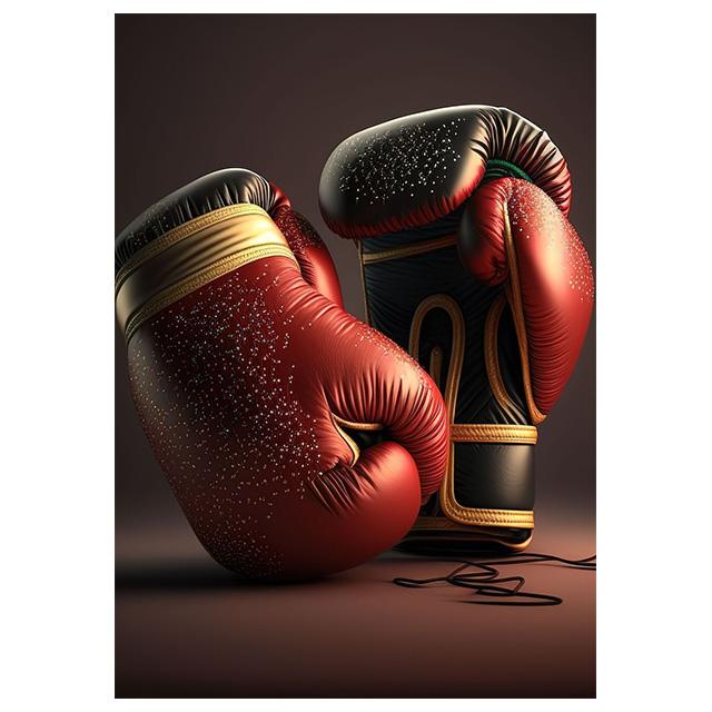 Boxer Boxing Gloves Premium Prints Poster Canvas Painting Modern Wall Art Picture Living Room Bedroom Home Boxing Gym Decoration