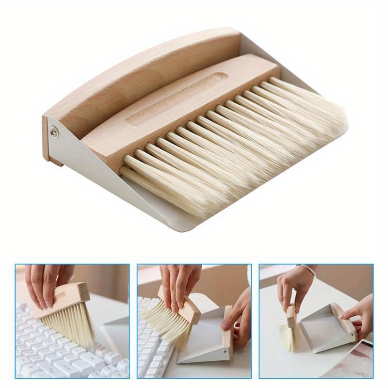 1PC Portable Desktop Cleaning Kit - Mini Broom and Dustpan Kit, Nylon Bristles