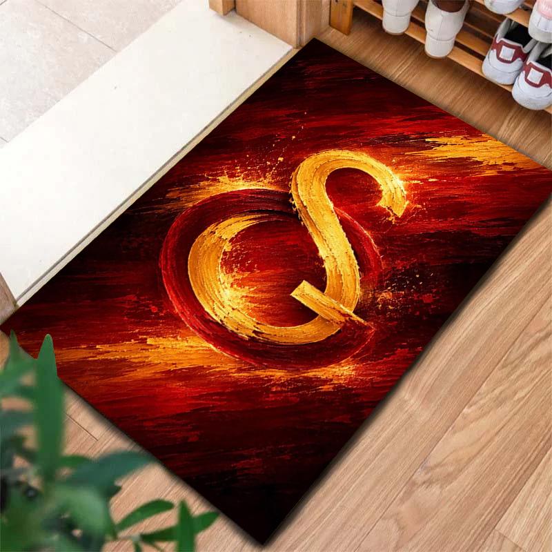 Tappeto Galatasaray S per Soggiorno Camera da Letto Casa Decorazione Divano, Tappetino Antiscivolo per Giochi Bambini