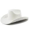 Western Style Embroidered Wide Brim Hat Outdoor Travel Jazz Hat