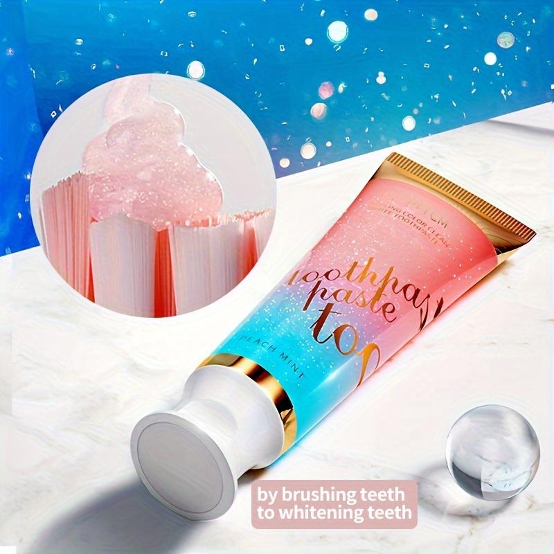Peach Mint Flavor Toothpaste, Deep Cleansing Freshen Breath, Colorful 100g (3.53oz) - 1pc, Toothpaste