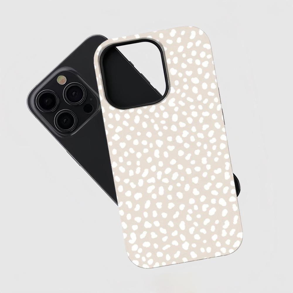 Minimalist dot pattern design phone case suitable for iPhone17 16 15 14 13 12 11Pro/Max/Plus anti drop and shockproof back cover