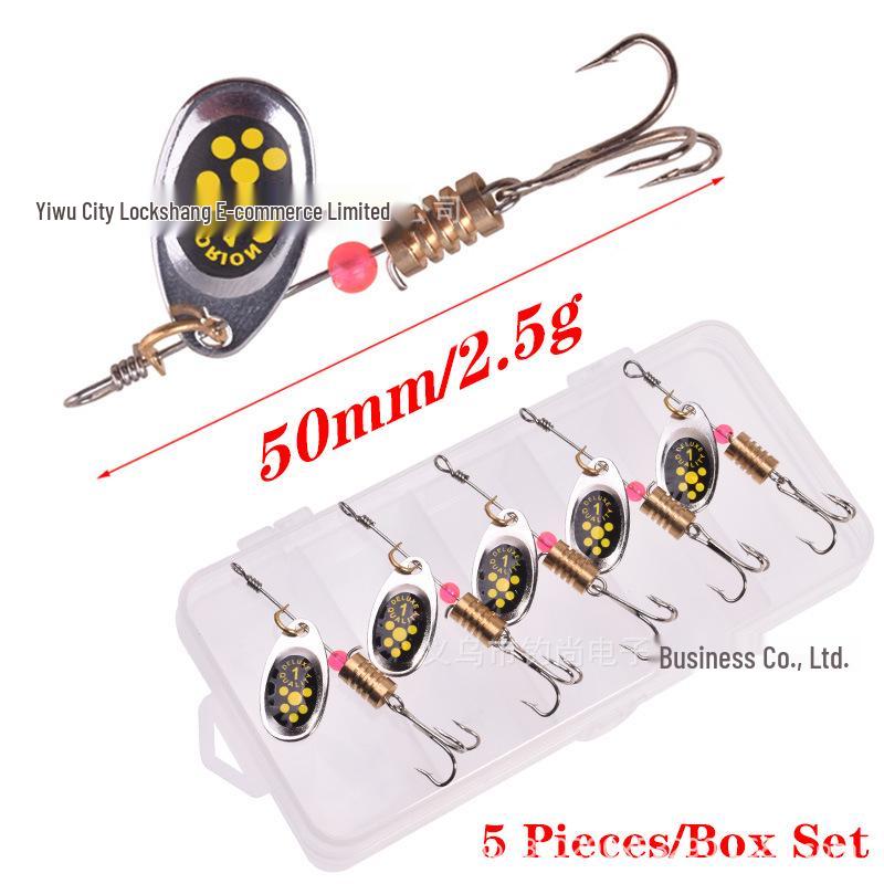 Rotating Hand-Cranked Sequin Blade Spinner Lure Set