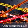 1Pc 6m Halloween Props Window Prop Warning Line Strip Plastic Skull Head Warning Tape Signs Witch Atmosphere Halloween Decora