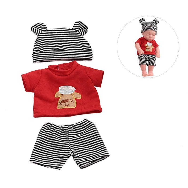 3Pcs Reborn Baby Dolls Boy Clothes 11 Inch Bear Outfit Accessories Sets Fit 11" Newborn Dolls Clothes Decorations