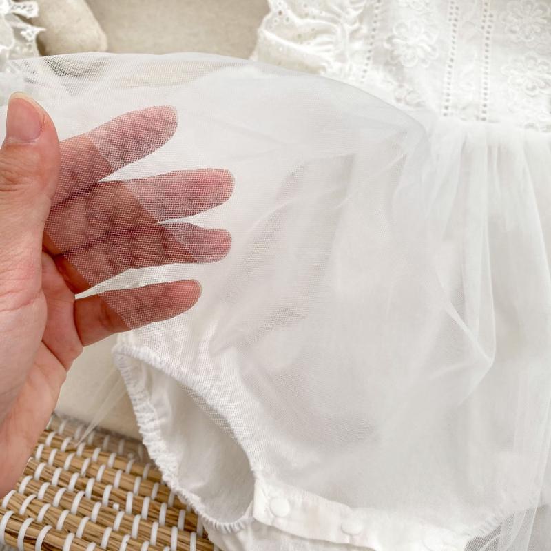 Baby Girl Summer Sleeveless Mesh Romper Dress