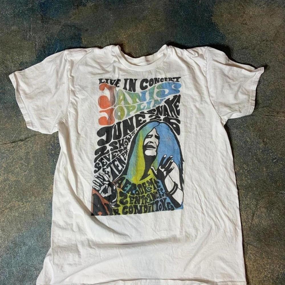 VIntage Janis Joplin Live In Concert Shirt Unisex Concert S to 5XL BO669 Unisex T-Shirt XXXL