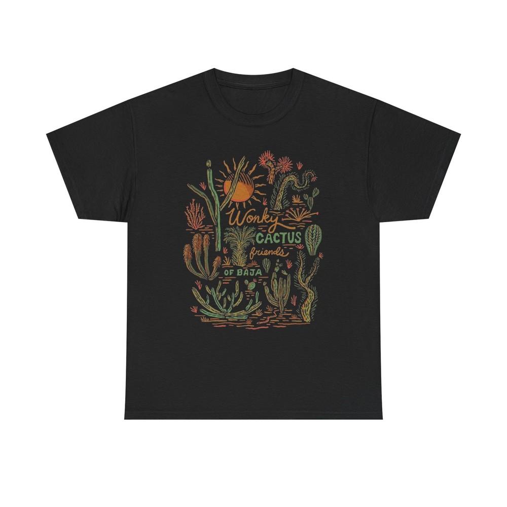 Wonky Cactus Graphic T Shirt Unisex Heavy Cotton Tee Unisex T-Shirt S