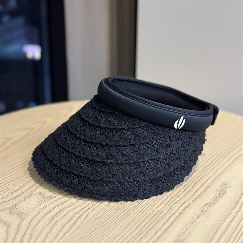 High Quality Summer Lace Sun Hat Women's New Seaside Beach Big Eaves Headband Versatile Empty Top Hat