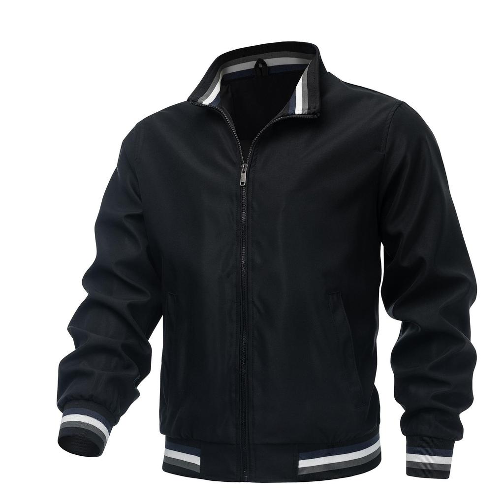 Men's Casual Solid Color Jacket - Spring/Autumn Sportswear