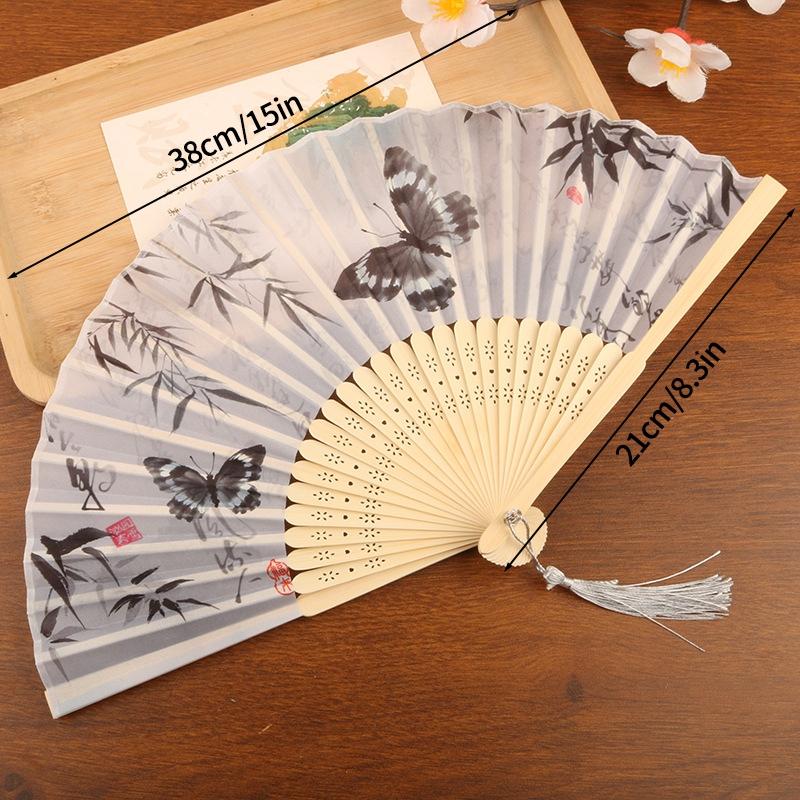 Folding Fan Bamboo Hand Fans Decorative Fan For Women Dancing Fan Gifts Wedding Party Crazy Hour Fans Party Favors