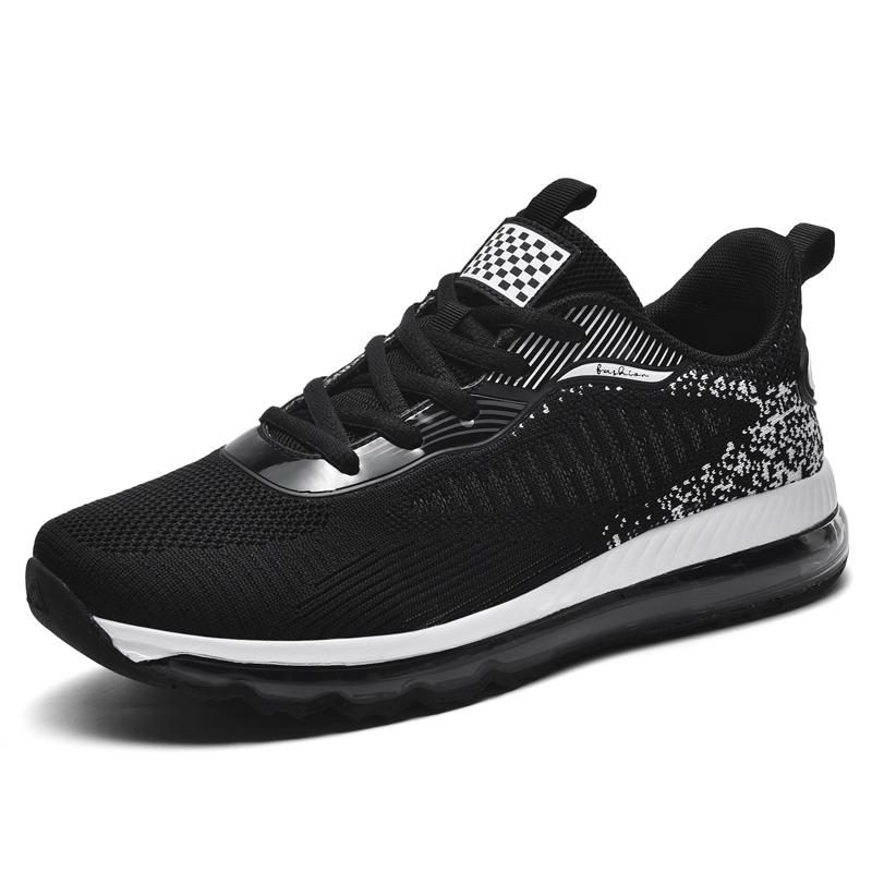 Large size men's casual sports shoes Fashion platform breathable men's shoes Air cushioned running shoes men's sneakers
