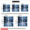 2pcs 2D Flat Printing Merry Christmas Popular Window Drapes Winter Snow Lane Lamppost Holiday Polyester Without Electricity
