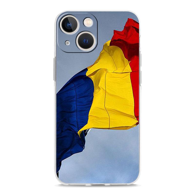Phone Case For iPhone 17 Air Cases iPhone 16 15 12 13 14 Pro Max SE 7 8 Plus iPhone11 Clear Soft Cover Romania Flag